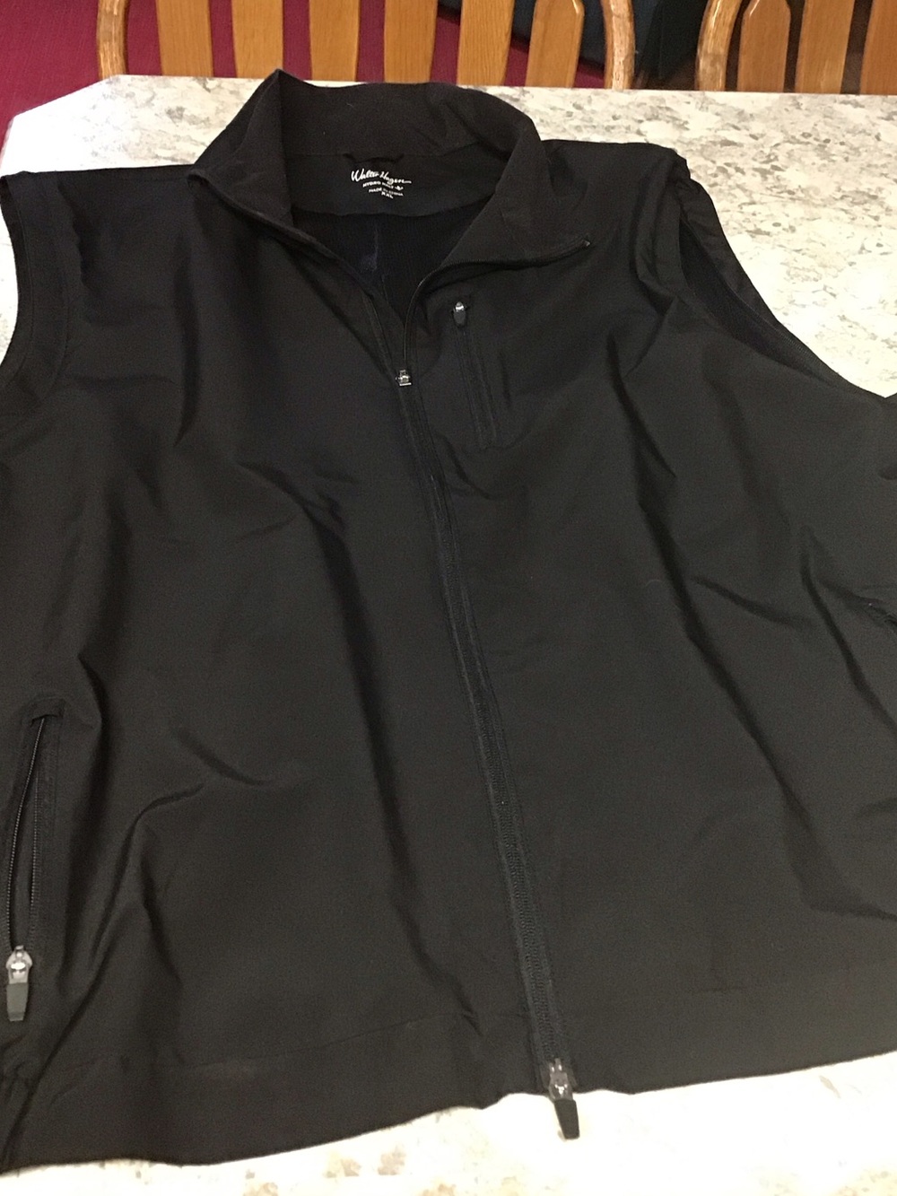 Walter Hagen Black Zip-Front Men's Vest